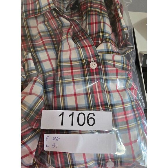 Lands End Womens No Iron Supima Plaid Button-Up Shirt 20W - Picture 8 of 8